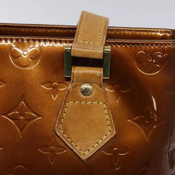 LOUIS VUITTON Monogram Vernis Houston Hand Bag Bronze - Picture 13 of 16